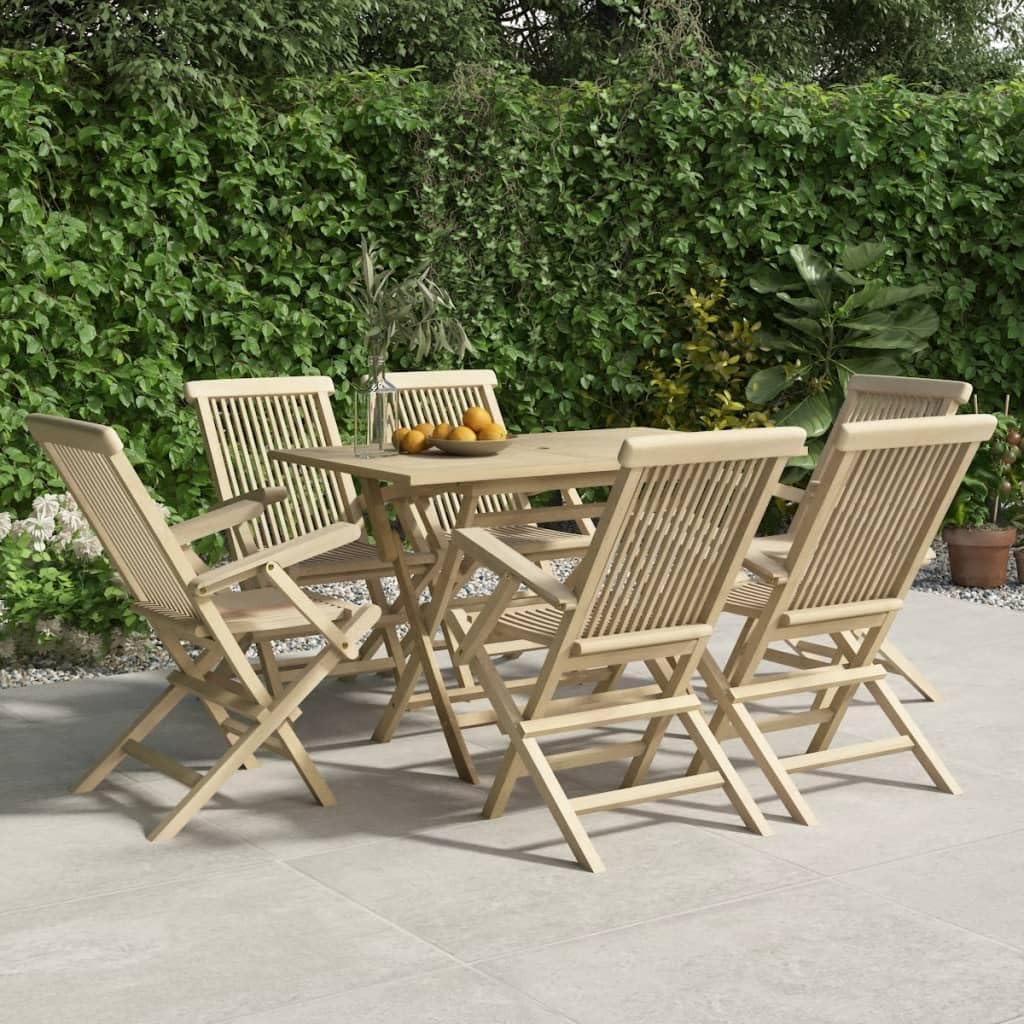 Folding Patio Chairs 6 pcs Gray 22