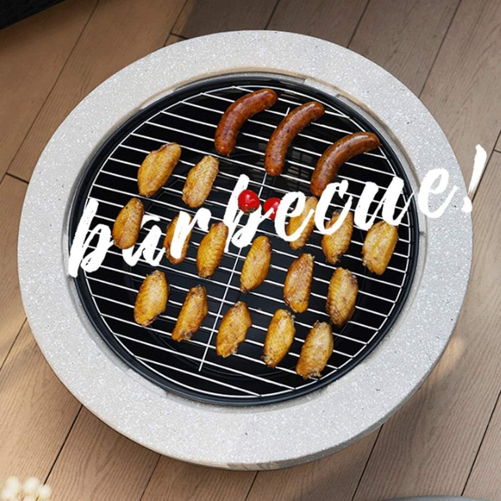 Fire pits Outdoor Fire Pit - Large Bonfire Wood Burning Patio & Backyard Firepit for Outside with Spark Screen, Poker, and Round Fireplace Cover Fire Pit