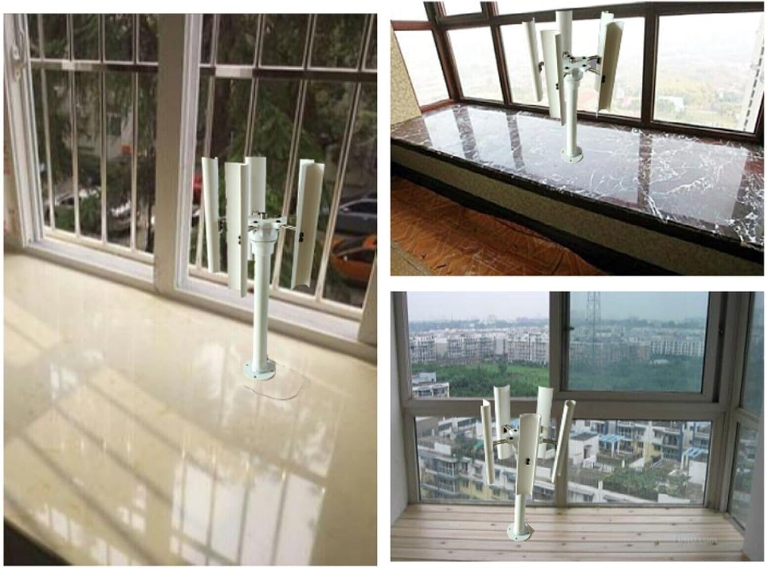 Three-Phase Permanent Magnet Brushless Generator 35W Vertical 5-Blade Wind Turbine Model Portable Low-Speed Outdoor Windmill