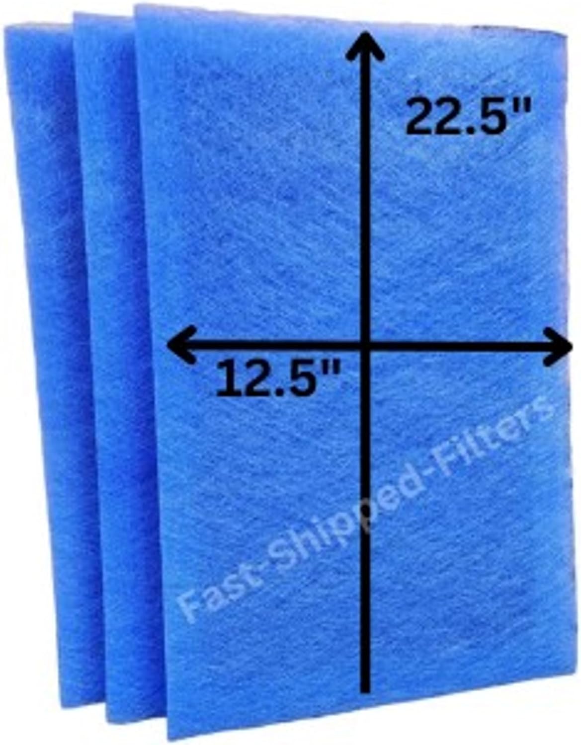 Fast-Shipped-Filters 3 Pack 14x25 Replacement Filter Pads Compatible with Dynamic Air Cleaner 14x25 Refill Blue