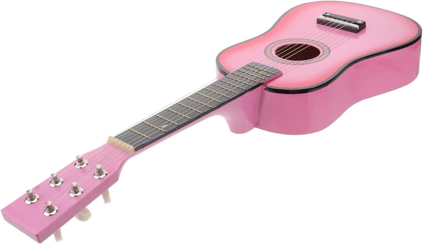 23 Inch Folk Guitar Beginner Music Instrument 6-String Guitar (Pink) Guitars (Color : Pink, Size : 23 Inch)
