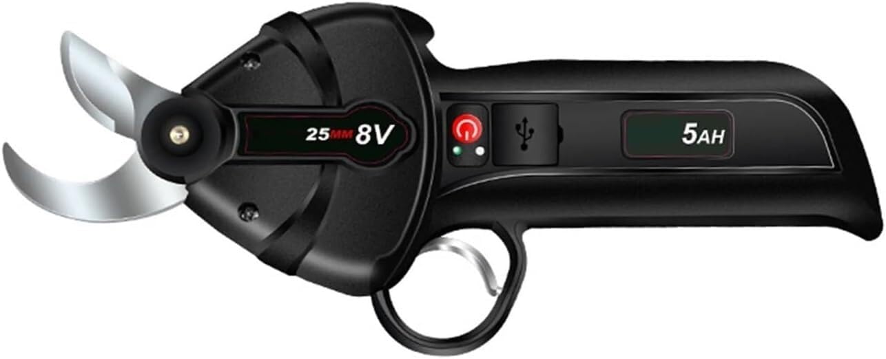 Protable Electric Pruning Shears Rechargeable Fruit Tree Hedge Trimmer Home Garden Electric Scissor Garden Pruning Tools for Tree Trimming Branch Cutter