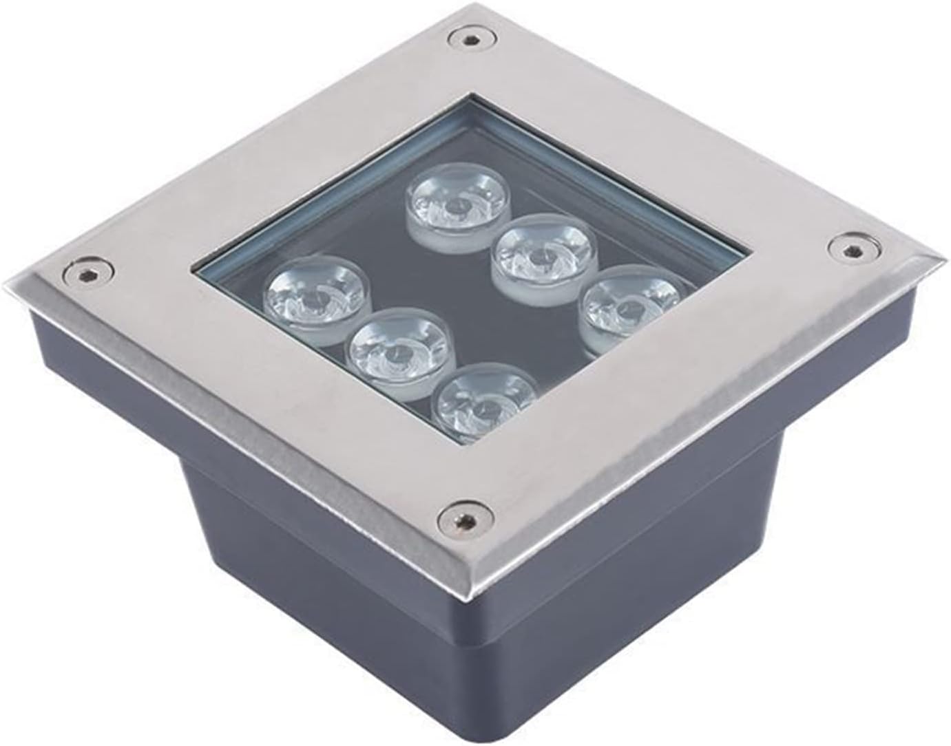 Outdoor Landscape Lights Square Buried Light IP66 Waterproof Embedded Garden Underground Light for Walkway, Pathway, Patio, Step, Deck Spotlight, AC85-265V (Color : RGB, Size : 48W)