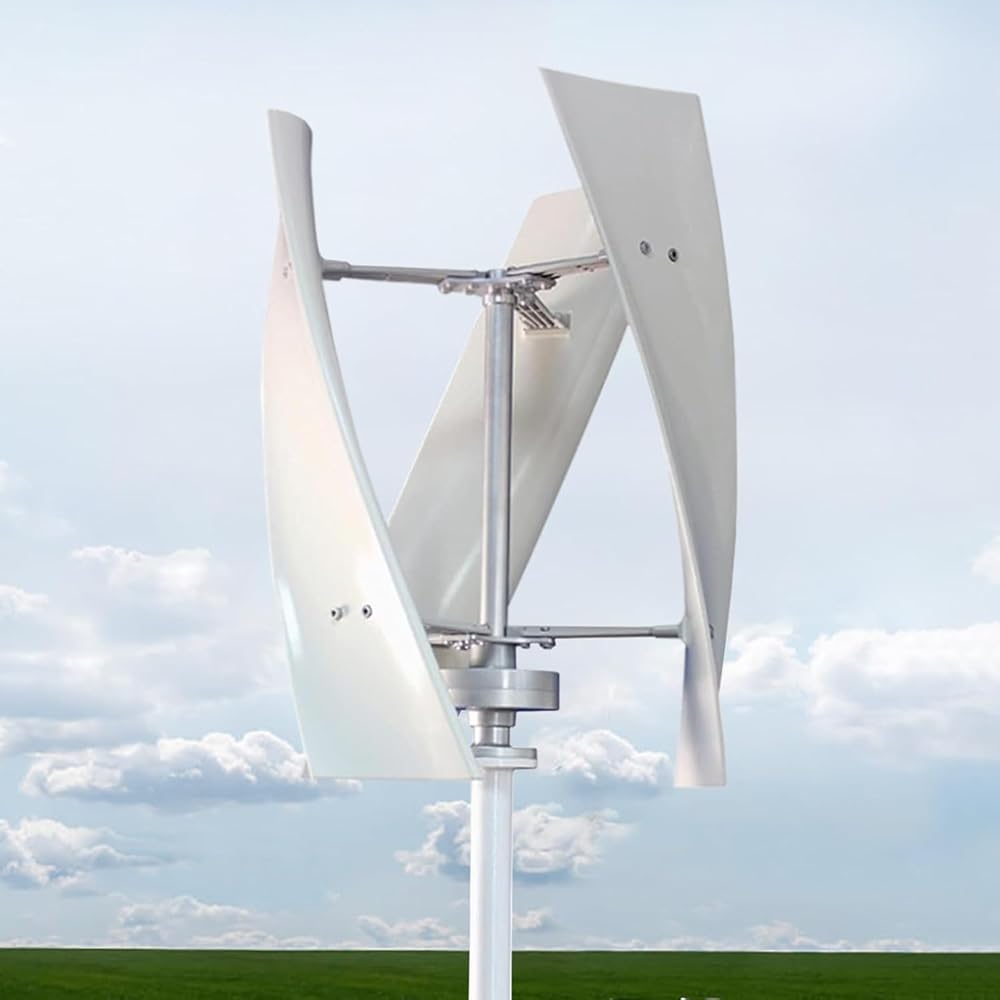 9000W Low Speed Vertical Axis Wind Power Turbine Generator, 12V 24V Space Saving Windmill Generator Suit for Home