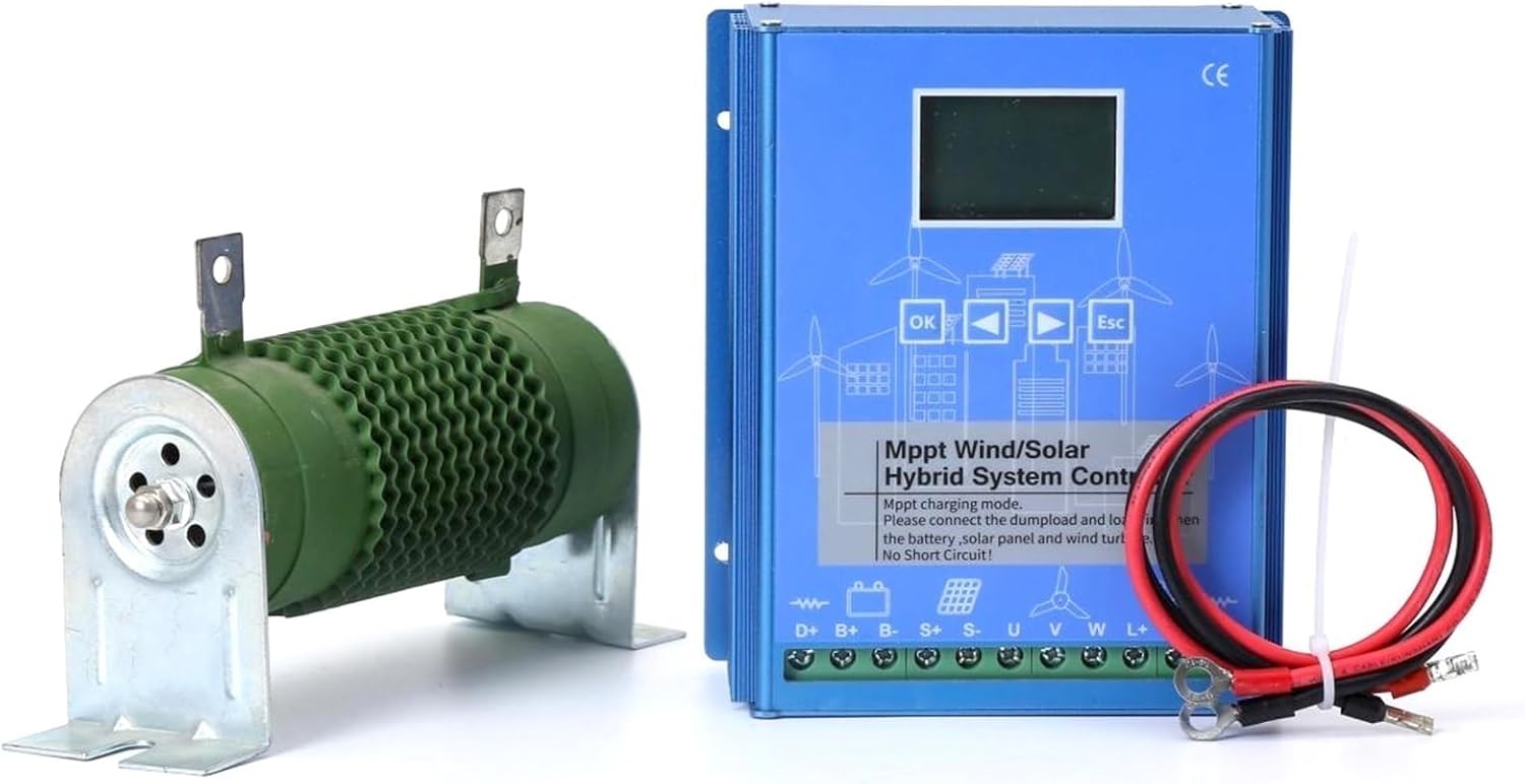 3KW Wind Turbine Generator Kit 24v 48v 96v 120v Vertical Axis Wind Turbine Generator With Controller Home Three Phase Generator Maglev Breeze Start (Color : 48V)