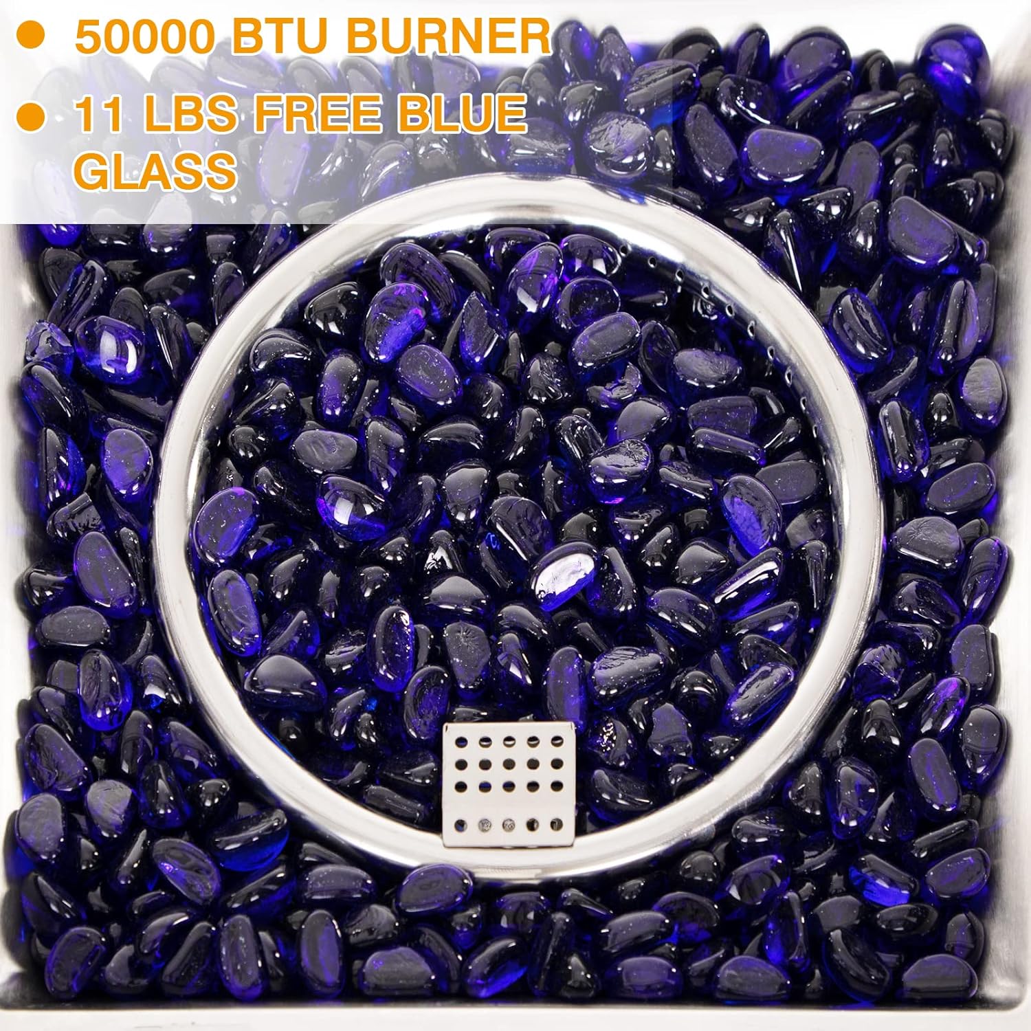 MFSTUDIO 32 Inch PE Rattan Gas Fire Pit Table,50000 BTU Square Outdoor Propane Fire Pit Table with Waterproof Cover and Blue Stone for Patio Courtyard Balcony,Brown