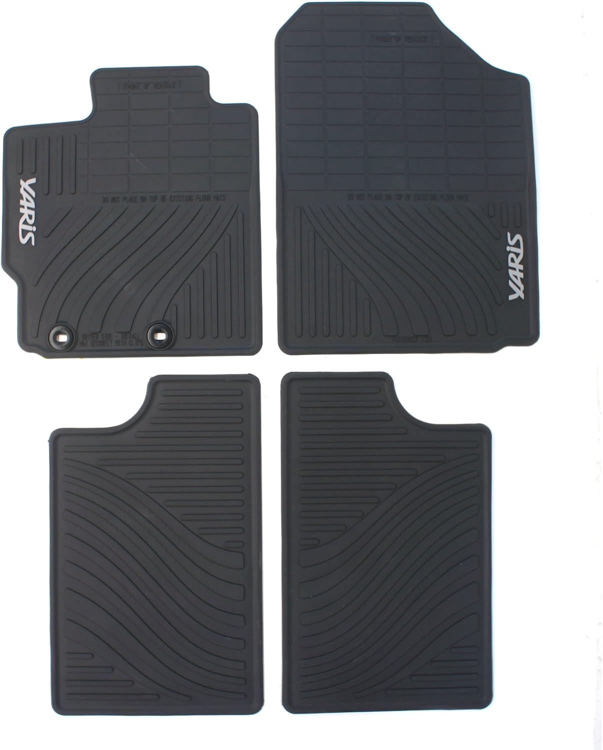 Genuine Toyota Accessories PT908-52122-20 Front and Rear All-Weather Floor Mat (Black), Set of 4