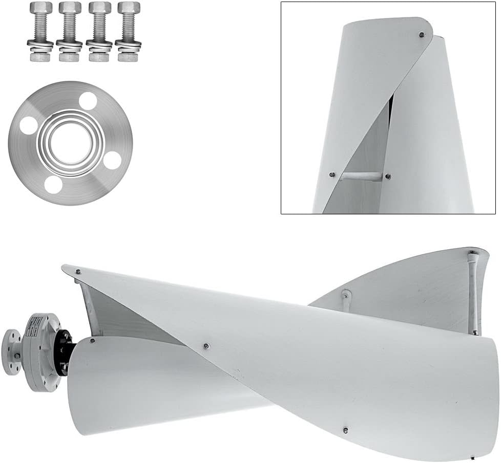 Wind Turbine Generator Kit, 12V/24V 400W Vertical Helix Wind Power Turbine Generator Kit for Household Hybrid Solar Wind System for Hybrid Solar Wind System(12V)