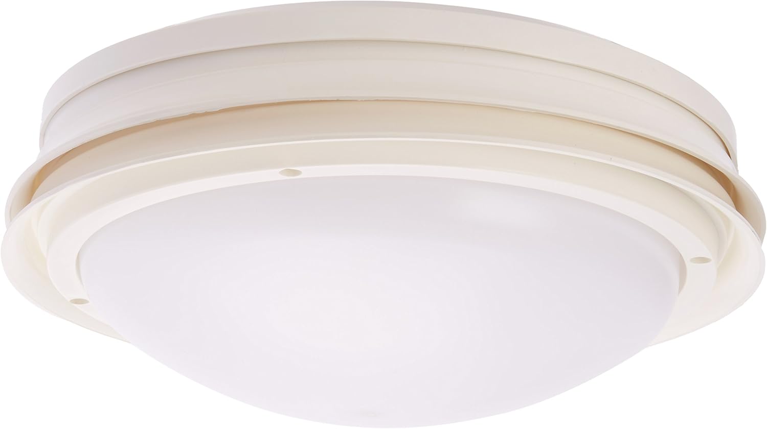 Hunter Ceiling Fan Light Kit - Outdoor Marine II Low Profile Globe, White Finish, Replacement Light Fixture for Covered Outdoor Areas, Patios, or Indoor Spaces, Wet Rated - 28438