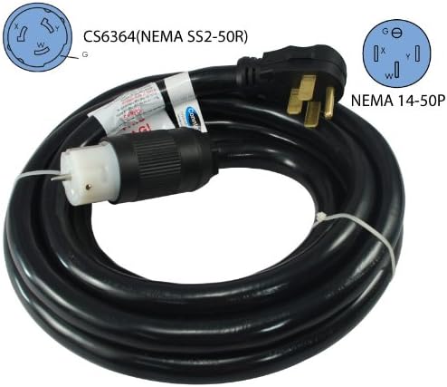 Conntek 1450SS2-25 50 Amp Generator Power Cord (25 Feet) + Reliance Controls PB50 50-Amp NEMA 3R Power Inlet Box