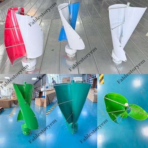 12000W Helix Maglev Wind Turbine Generator Kit - 12V/24V/48V Vertical 3-Phase AC Permanent Magnet with MPPT Controller & 2 Blades for Boats, Gazebos, Cabins