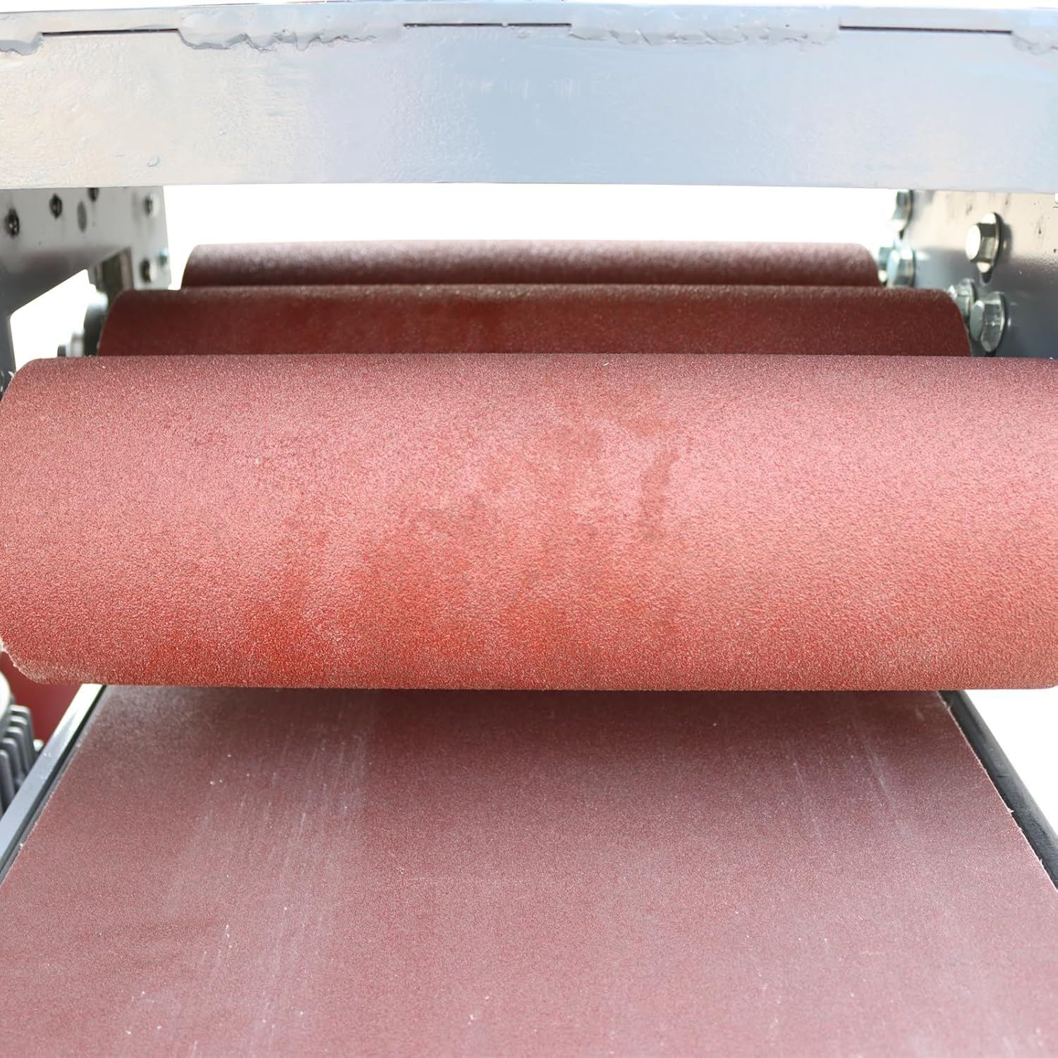 Drum Sander Surface Polishing Machine 11.8inch Sand Belt Width Electric Sanding Machine Belt Sander for Wood Metal Plastic Glass and Steel 220V