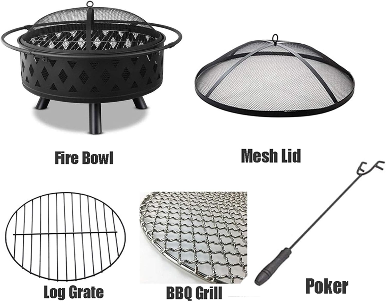 Fire Pits Outdoor Fire Pits Outdoor Wood Burning, European Style Portable Bonfire Pit, Garden Gifts for Neighbors