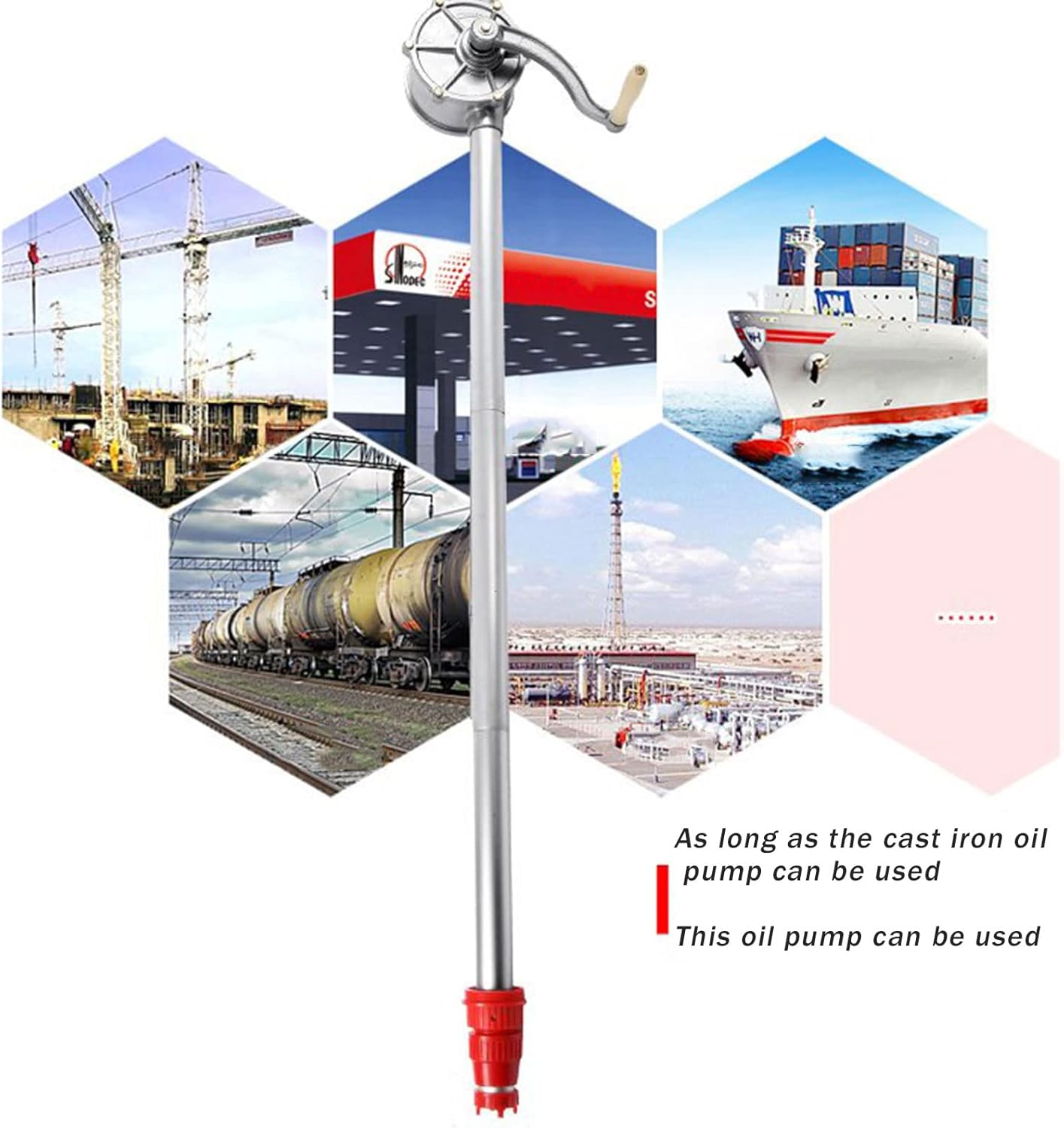 Hand Tool Aluminum Alloy Hand Oil Pump, Manual Oil Pump, Oil Suction Machine, Self-Priming Oil Pump, Oil Drum Pump