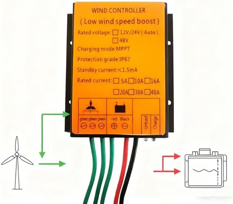 3000W Wind Solar Hybrid System MPPT Charge Controller - 12V-48V DC for Wind Turbine Generator, Efficient Power Management, Solar & Wind Energy Solutions