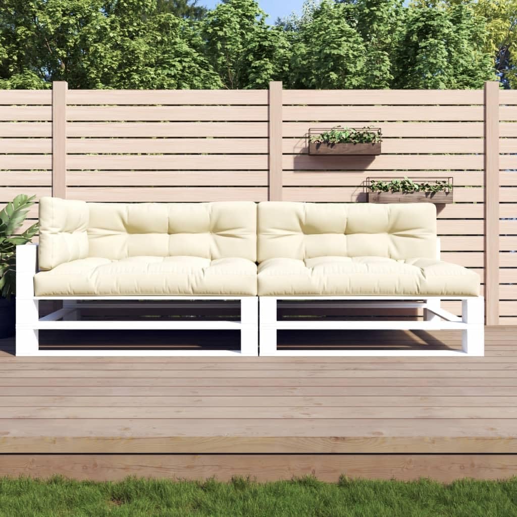 Pallet Cushions 5 pcs Cream Fabric,Comfortable Outdoor Pallet Cushion Set WaterRepellent Polyester for Home and Garden Patio Furniture Accessories, Cushions