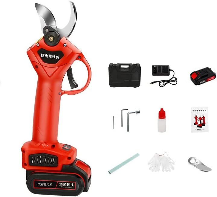 Heavy Duty Electric Pruning scissors, 30mm/40mm Cutting Diameter Orchard Garden Electric Pruner Shear Secateurs, Large Power Tree Branch Pruner Branch Cutter for Gardening pole pruners gardener gifts