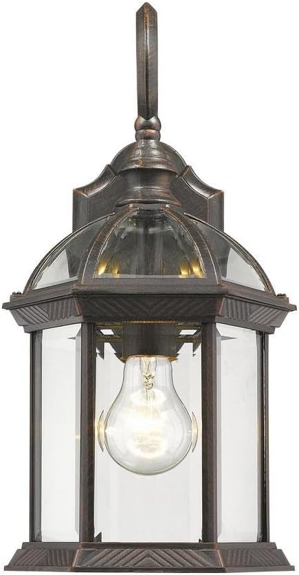 1 Light Outdoor Wall Mount in Gothic Style 8 inches Wide by 15.75 inches High-Rust Finish 372-Bel-2568317, Brown