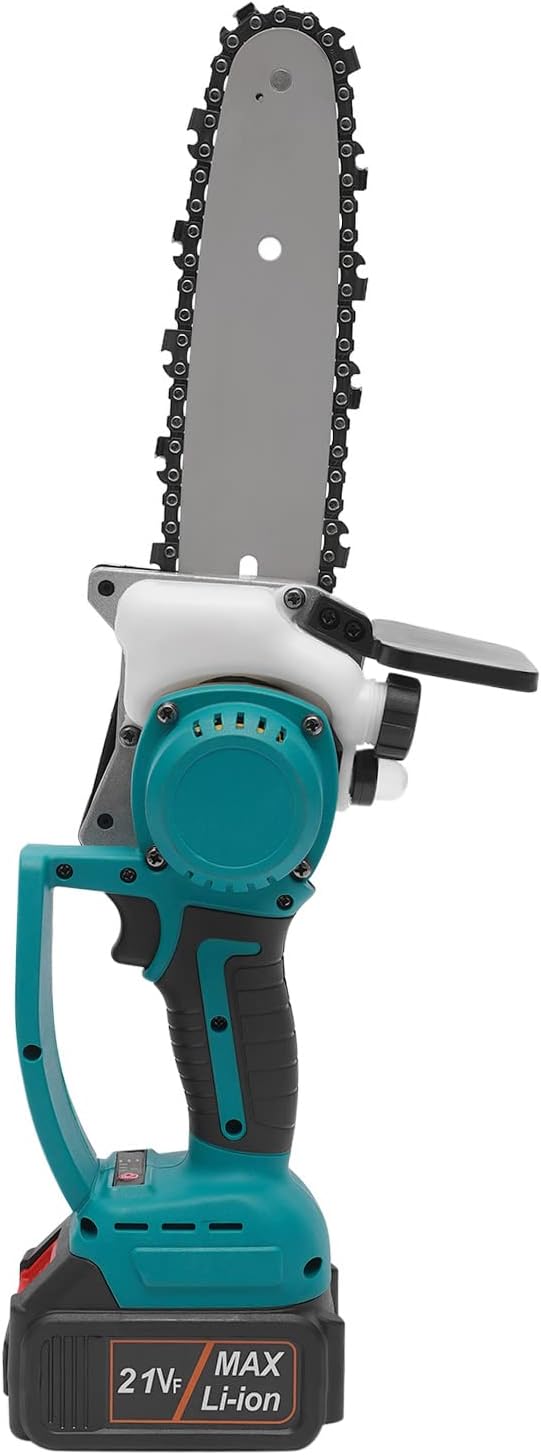 Electric Chainsaw, 120W Super Powerful Cordless Chainsaw Portable Handheld Electric Saw with 2 Rechargeable Batteries for Garden Tree Branch Pruning, Wood Cutting (8