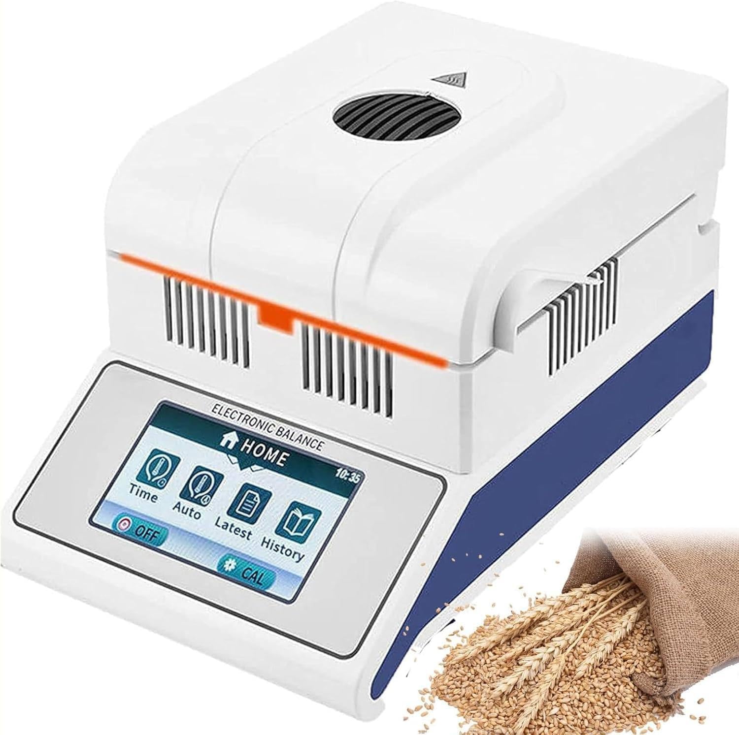 Laboratory Halogen Moisture Analyzer, 0.001/0.002/0.005g Accuracy, 50/100g Capacity, High Efficiency Halogen Lamp Heating, for Rubber Tea Grain Food 100g/0.001g