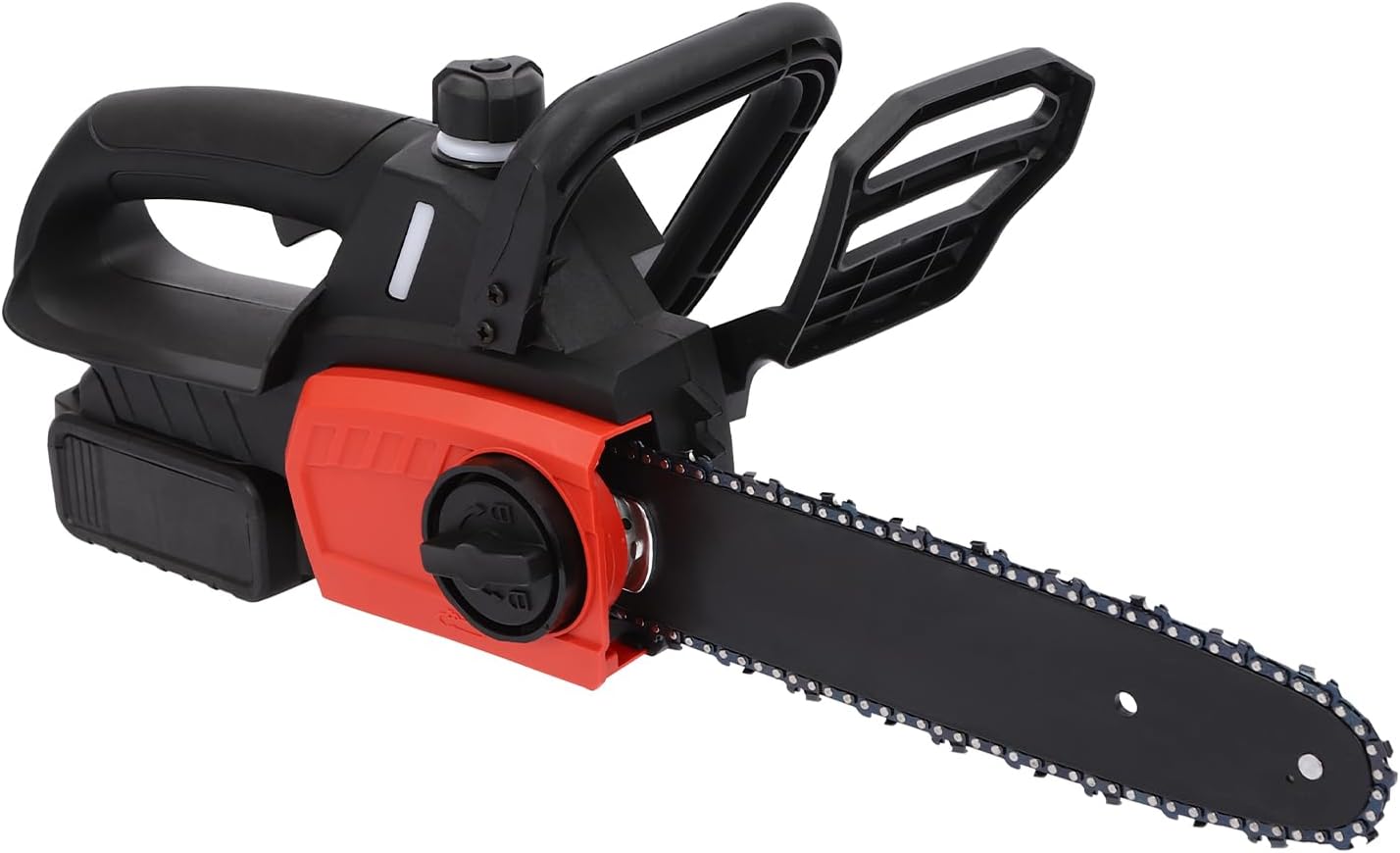 Cordless Chainsaw, 10 Inch Guide Board Electric Chainsaw with Battery and Charger, Powerful Handheld Chain Saws with Carrying Case for Gardens, Parks, Farms, Ranches, Pastures, Orchards