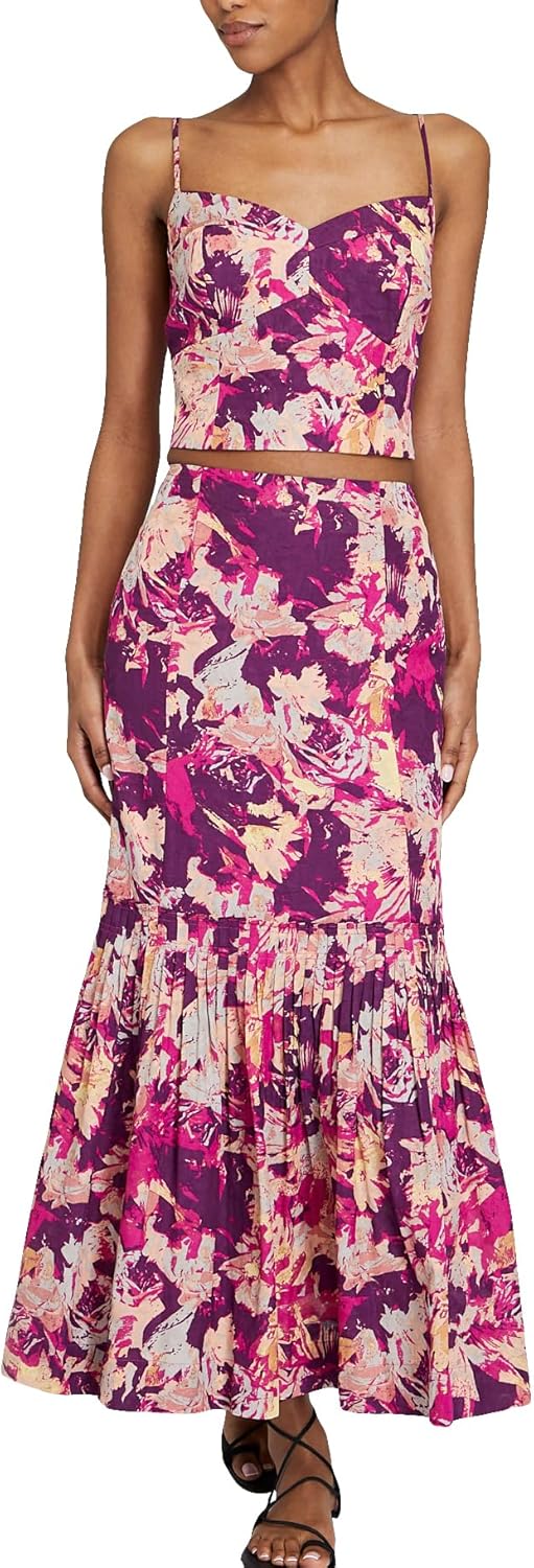 Club Monaco Women's Tiered Flounce Midi Skirt