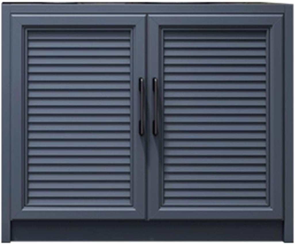 Small Metal Outdoor Storage Cabinet Outdoor Weatherproof Storage Box Large Storage Capacity, Small Outside Storage Box Waterproof, 10 Colors Available(Blue)