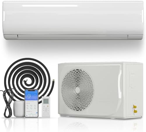 Split System Air Conditioner & Heater, 24000 BTU Split Air Conditioner with compressor and heat pump, 19 SEER4, WIFI Enabled, Remote Control, White
