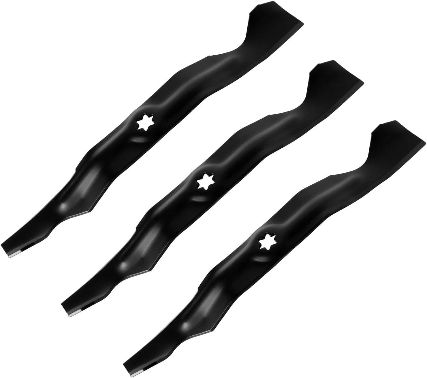 12 Pcs Lawn Mower Cutting Blades, 17-29/32 inch Long, 2-1/2 inch Wide, 6-Point Star Mount, for Outdoor Power Equipment