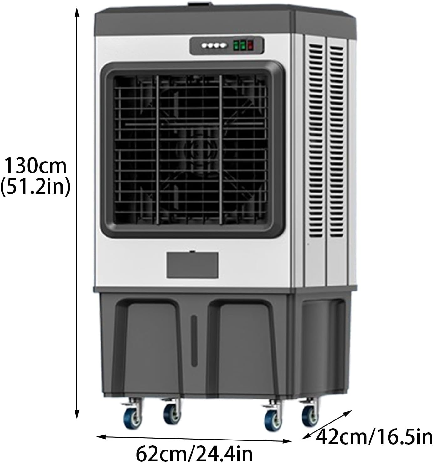Personal Swamp Cooler, Quite Portable AC with 180L Tank and 3 Speeds, Evaporative Air Conditioner for Room Office Outdoor(62 * 42 * 130cm)