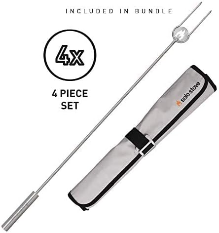Solo Stove Bonfire Accessory Bundle - Shield, Shelter, Roasting Sticks, Tools for Fire Pit