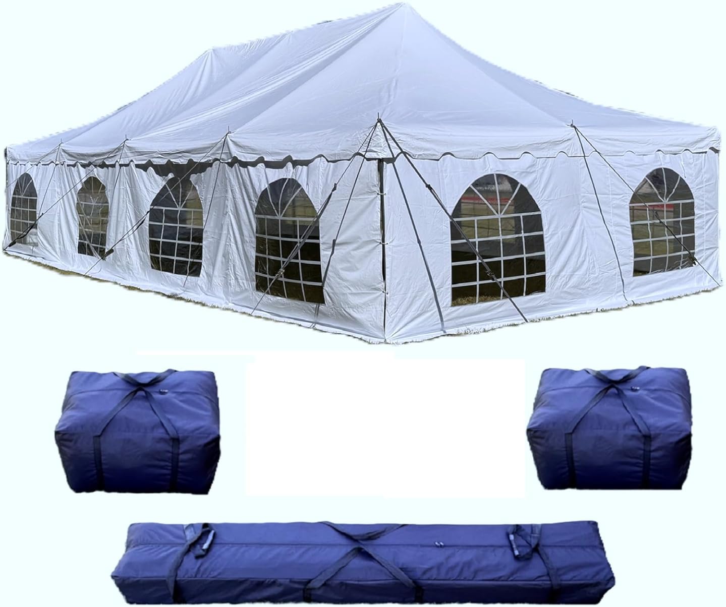 DELTA Heavy Duty Sturdy PVC Party Tent Wedding Tent Outdoor Event Canopy Shelter - Pole Structure / 40'x20'