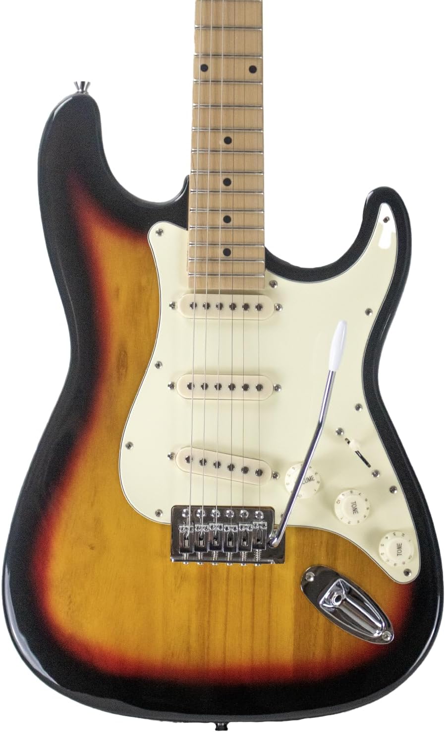 Sawtooth ES Series Electric Guitar, Sunburst with Vanilla Cream Pickguard