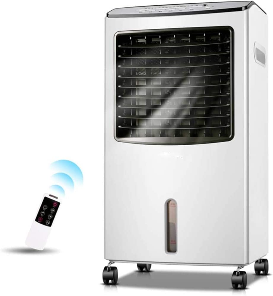 Heating Cooling Air Conditioning Fan, Portable Remote Control, Ice Pack, Humidification, 3 Speeds, 7.5 Hours Timer, for Room Home Office