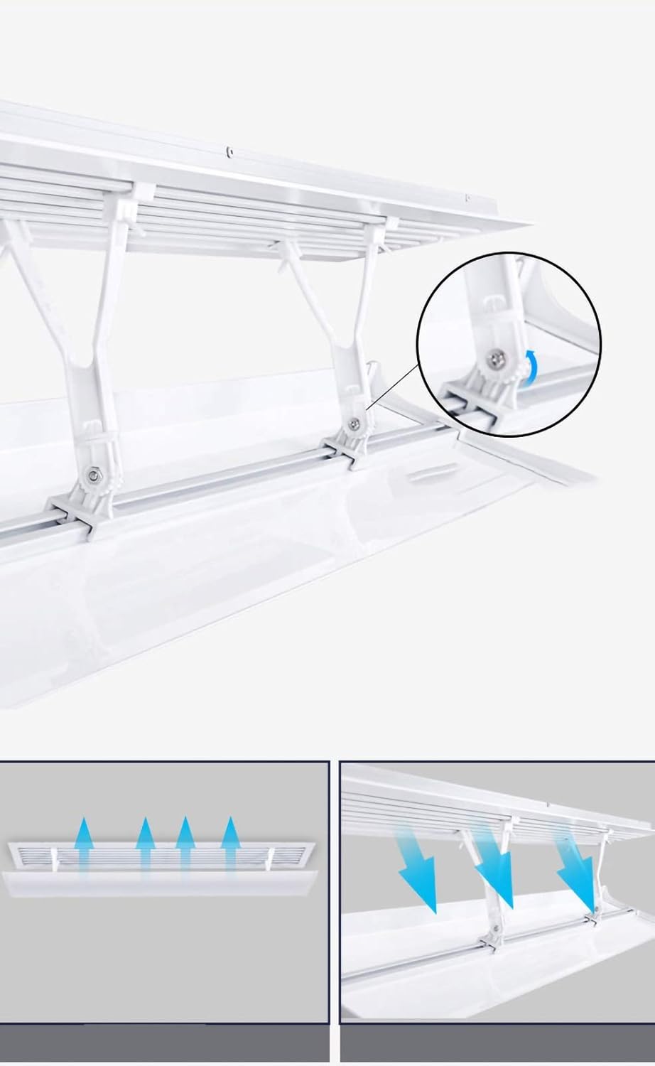 Air conditioner windshield Household Items Vertical Cylindrical Air Conditioner Deflector, Cool and Windless Universal Cabinet Air Conditioner Hood Guide Air, Office Air Conditioning Angle Adjust