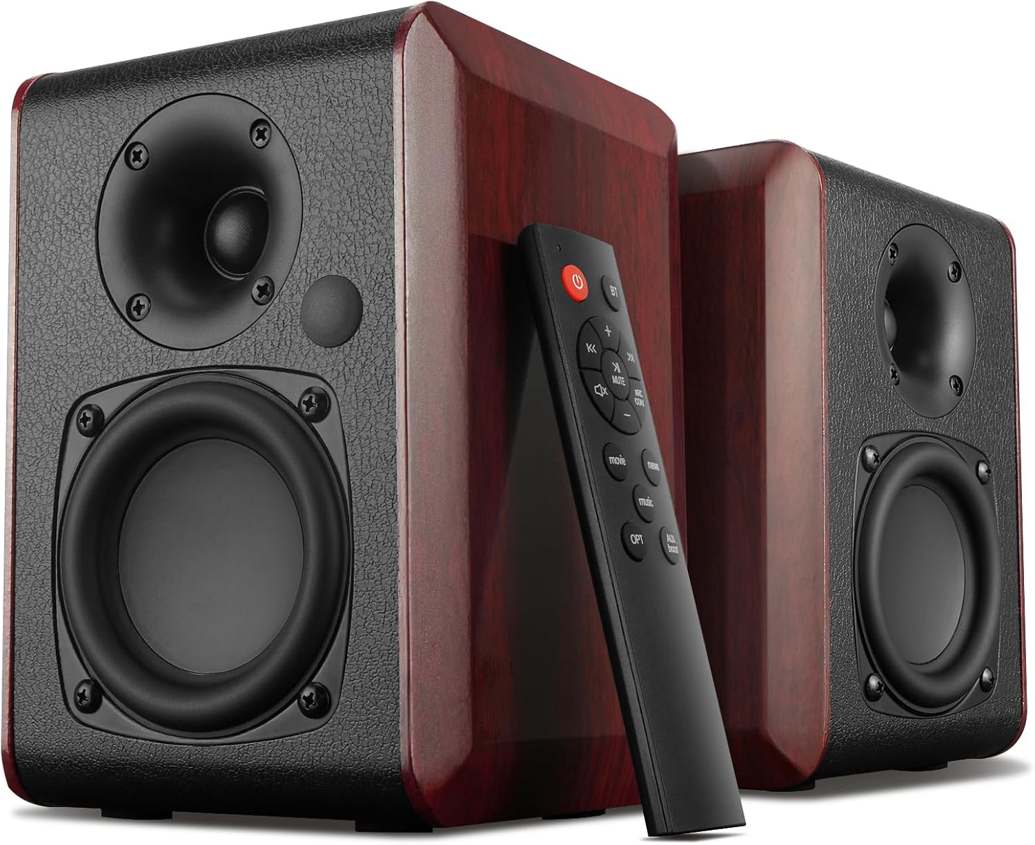 Saiyin Powered Bluetooth Bookshelf Speakers with 3.75