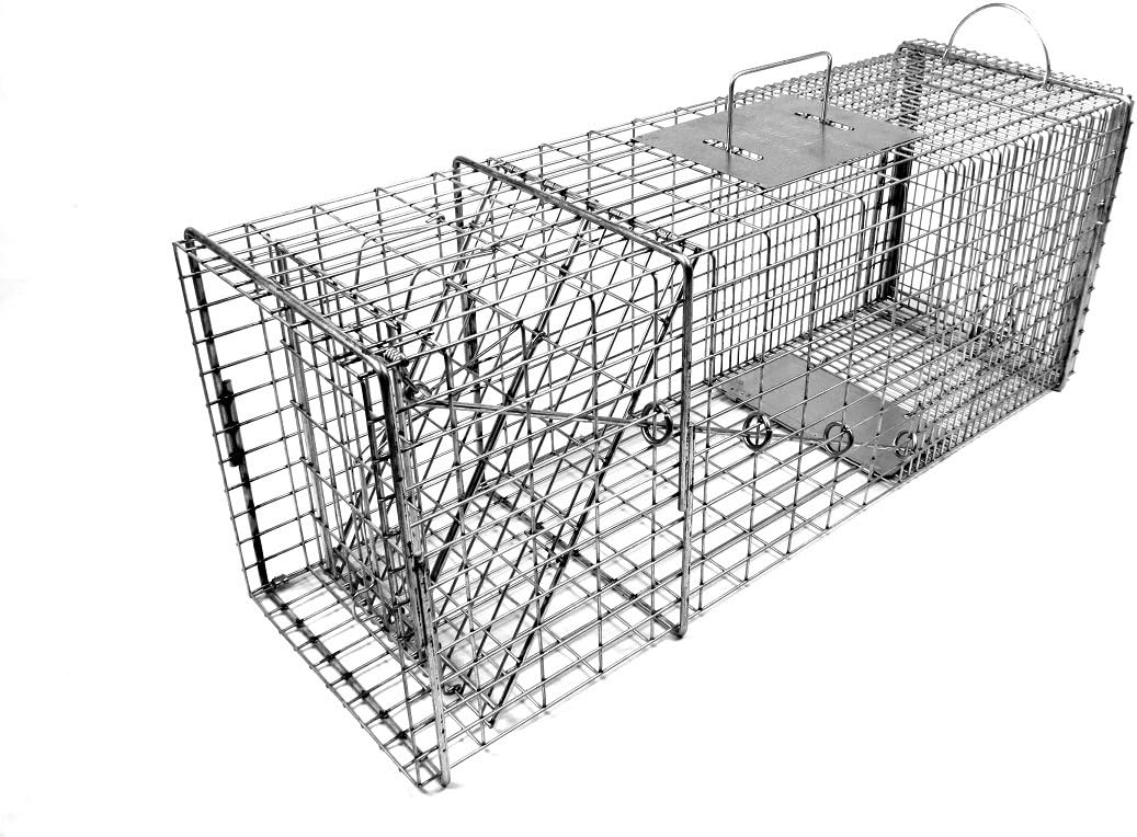 Tomahawk Live Trap - Model 608 - Original Series Rigid Live Trap with one Trap Door and Easy Release Door - 32x10x12 for Raccoon, Feral Cat, Badger, Woodchuck, Armadillo Sized Animals