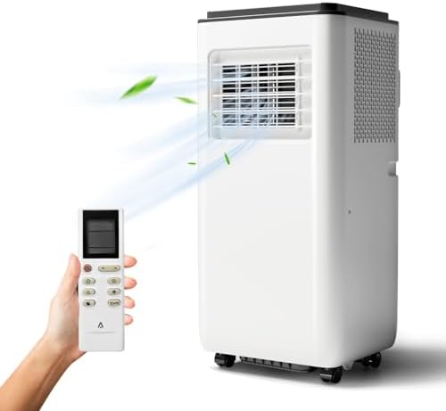 8000BTU Portable Air Conditioner for Room Up to 350 Sq. Ft, freestanding Portable Ac Built-In Dehumidifier, Fan, Sleep Modes, Indoor Air Conditioner with LED Display, Remote Control