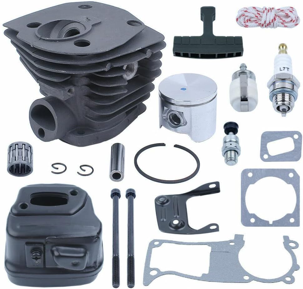 Replace Parts for Machine 44mm for Husquarna 346XP 350 351 353 Chainsaws Cylinder Piston Kits Muffler Part