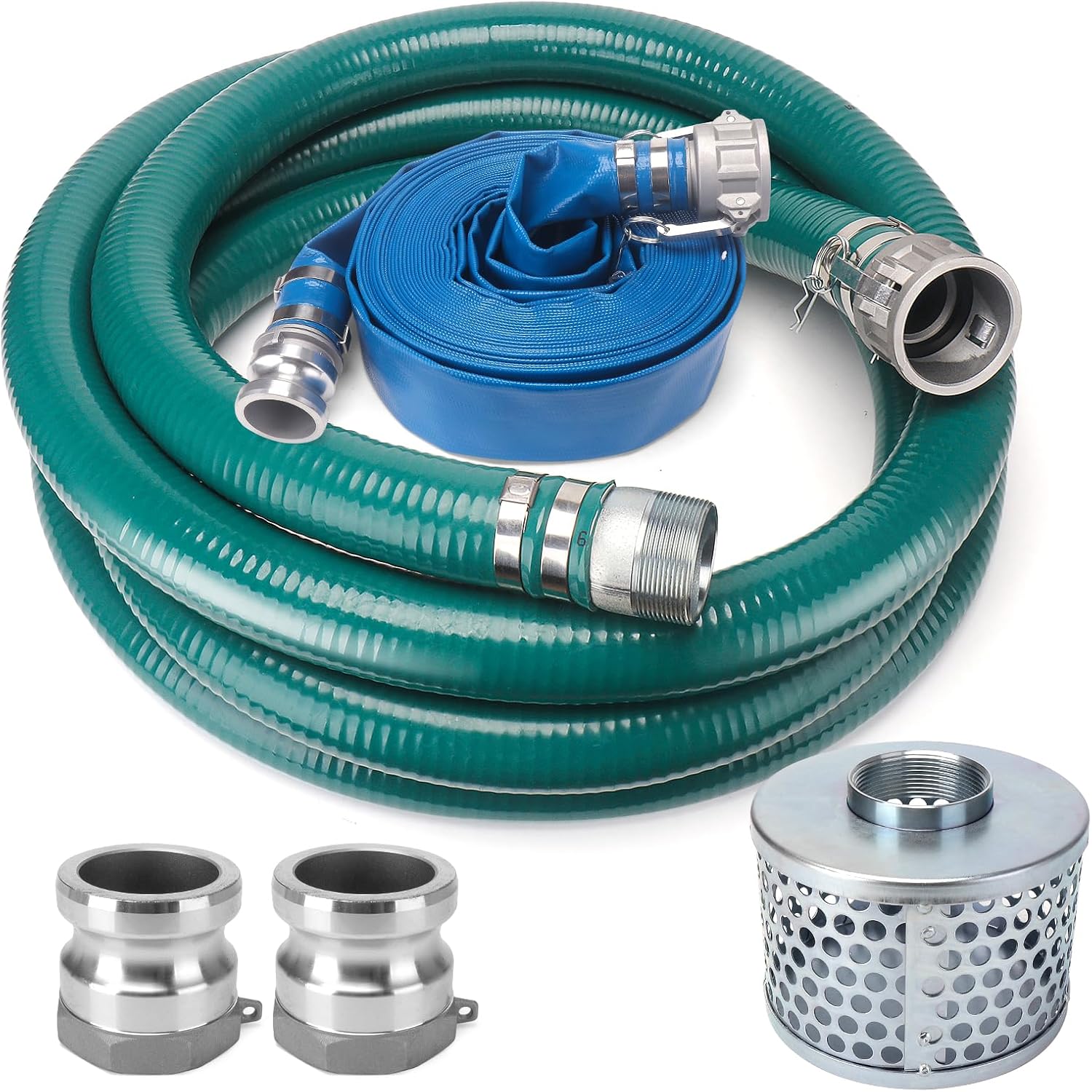 Trash Pump 2 Inch Hose Kit, Includes 2
