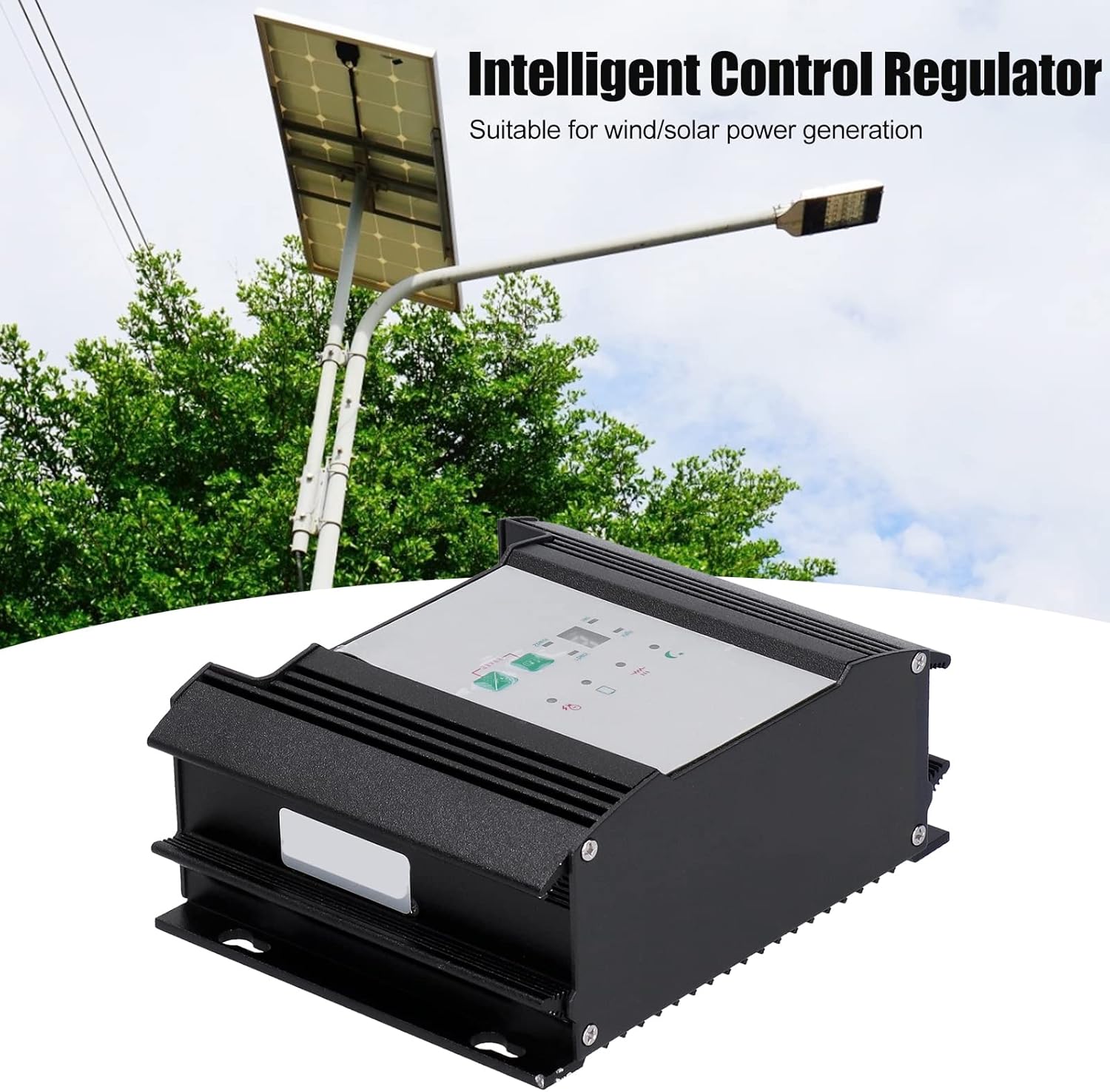 Wind Solar Hybrid Controller 600W Wind 300W Solar Panel 24V DC with Intelligent LED Display Aluminum Alloy Material for Street Lamp System