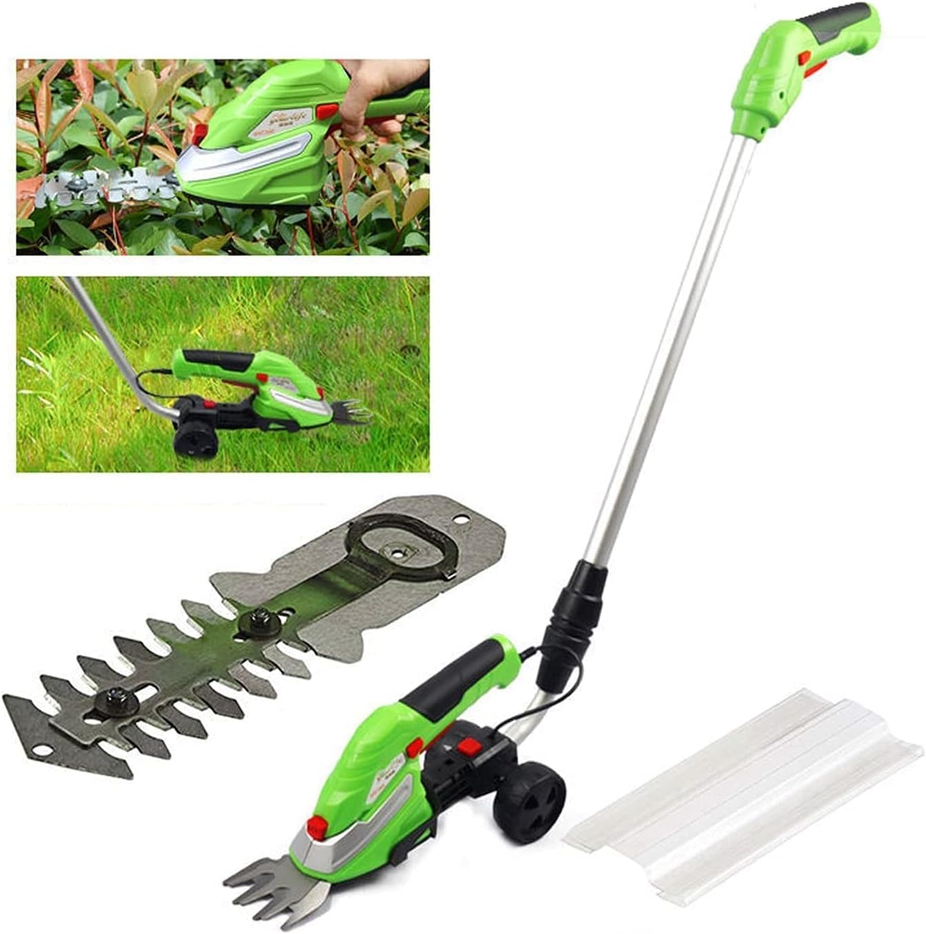 3.6V Cordless Grass Shear, 2-in-1 ELD Hedge Trimmer, Small Electric with 2000Mah Lithium Ion Battery/Charger, Used for Pruning Plants Or Lawn Cultivation