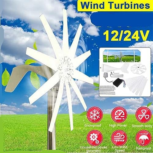 High-Efficiency 10000W Wind Turbine Generator 12V-220V, Starts at 2.5m/s Wind Speed, MPPT Controller, Ideal for Home, Farm, RV, Eco-Friendly Power Solution