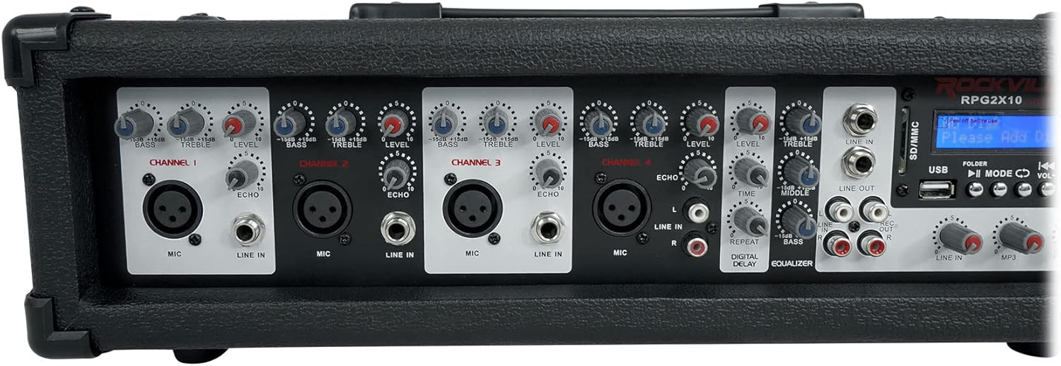 Rockville RPG2X10 Powered Bluetooth Mixer+(2) 10