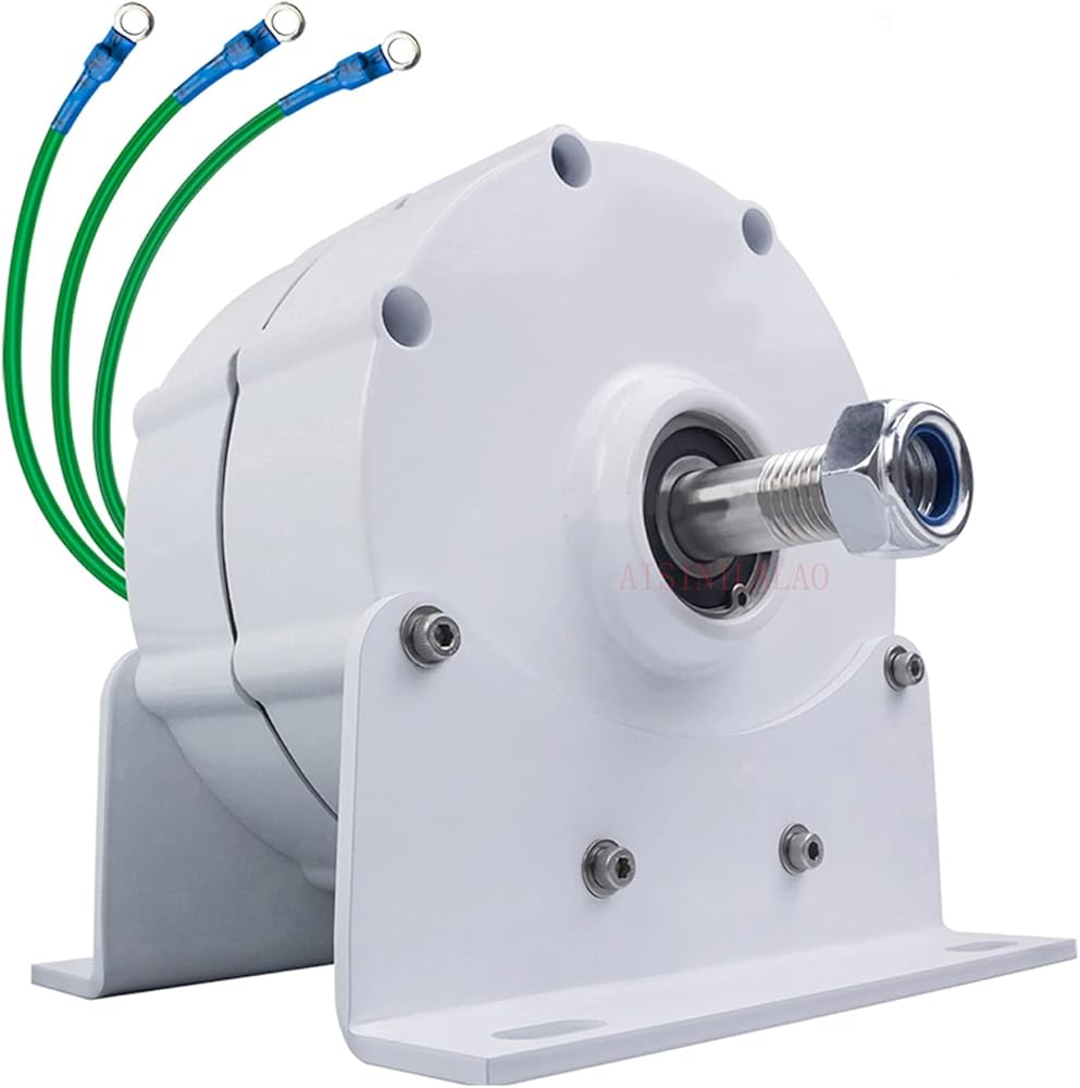 3000W Generator Wind Turbine Low Speed 12V 24V 48V 220V Gearless Permanent Magnet AC Alternators for Water Wind Turbine and Windmill Generator