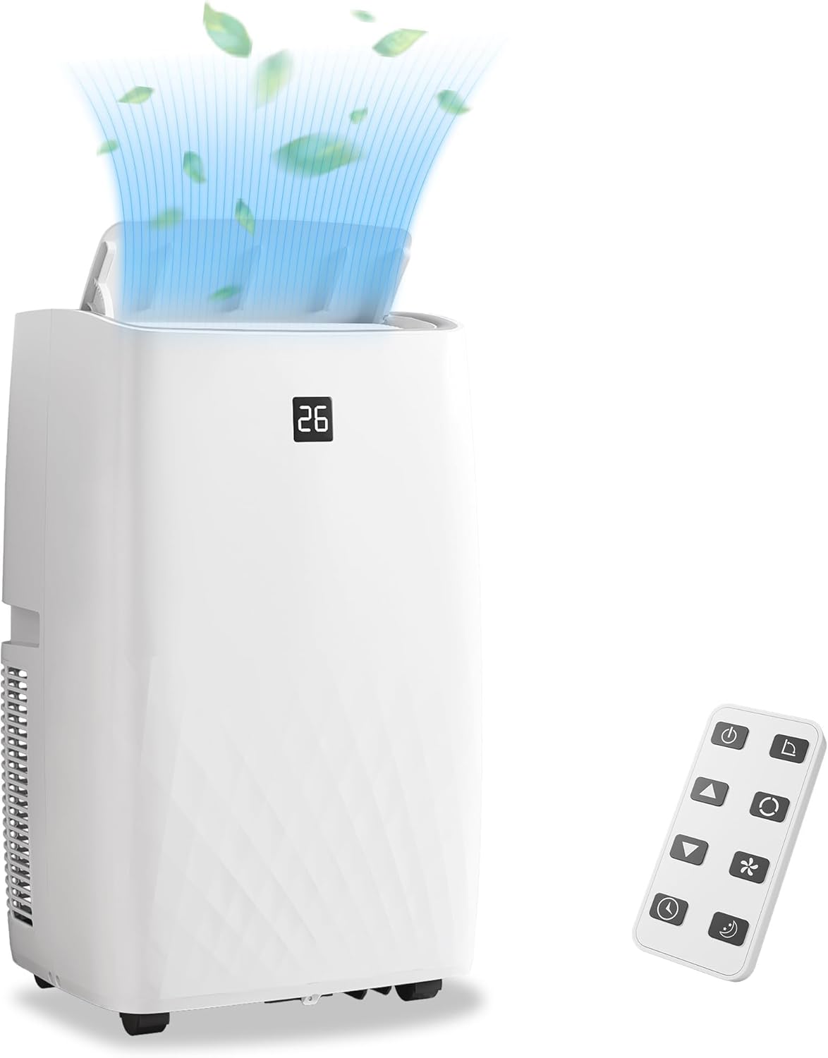 Portable Air Conditioners 12000 BTU, Remote Control Portable AC with Timer, Low Noise & Energy Efficient Design for Large Spaces 550 Sq.Ft, White