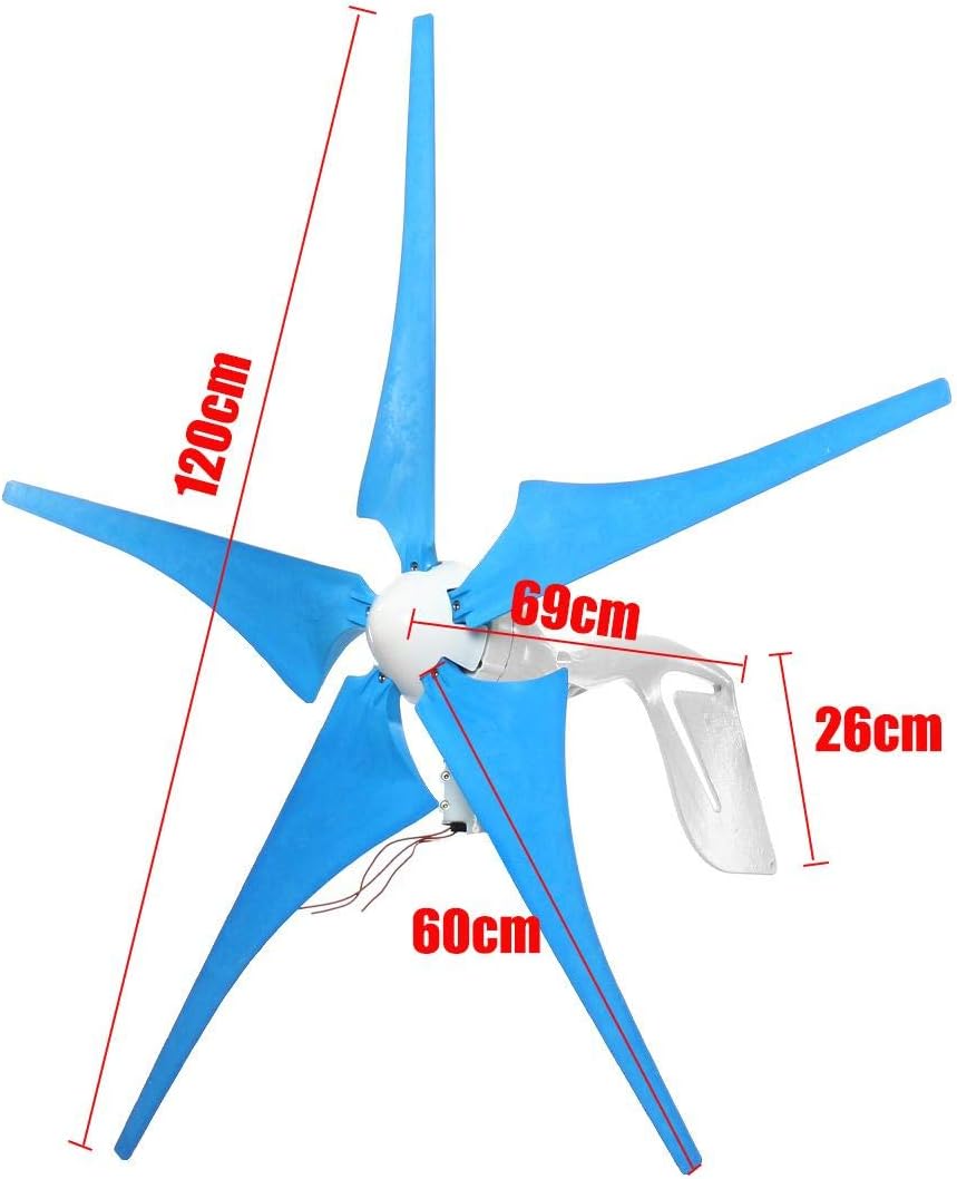 4000W 12V 24V Wind Turbine Generator Windmill Fit with Controller for Home Street Lamps Monitoring Boat,12v