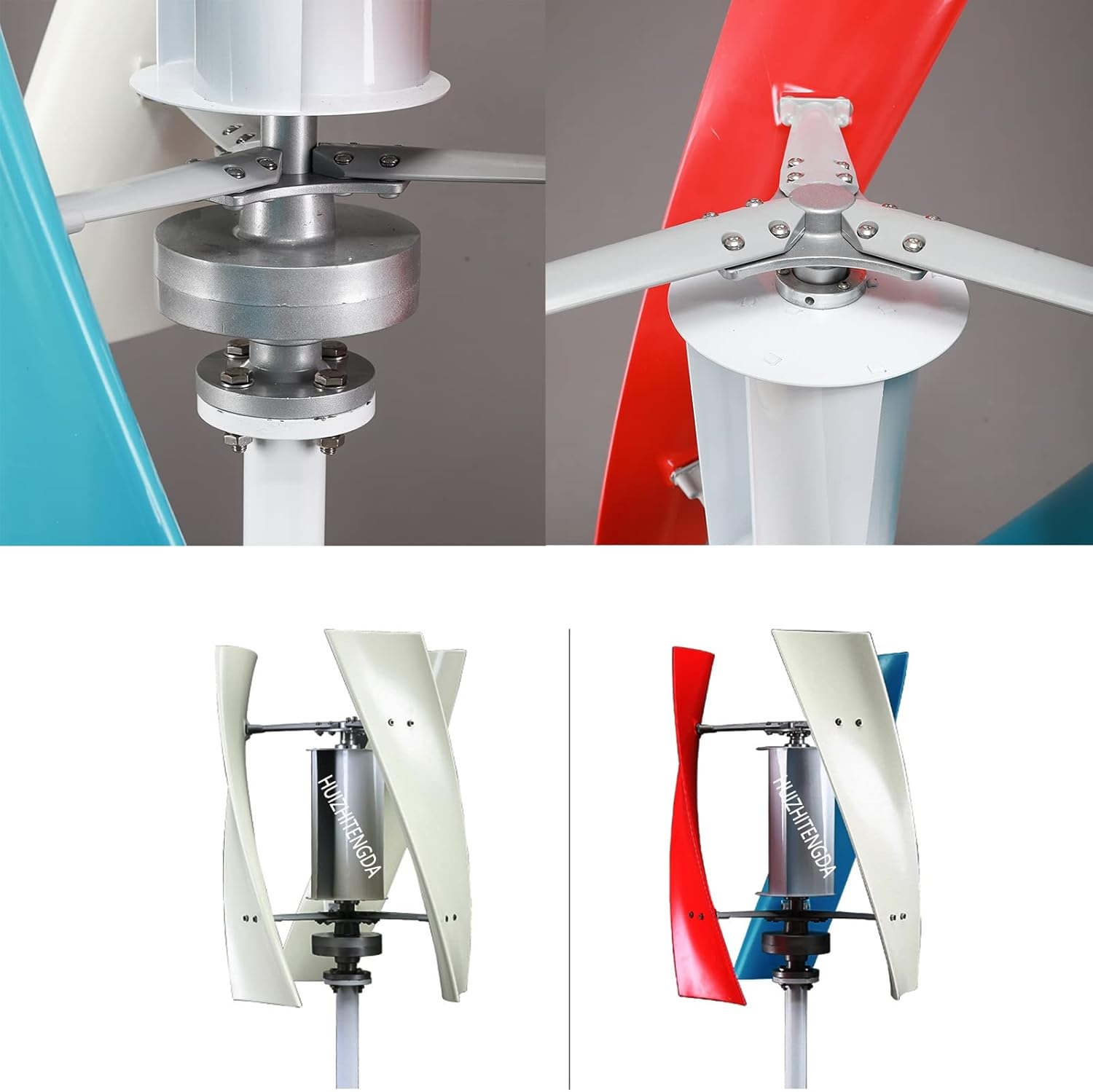 3000W 110V /220V Vertical Axis Wind Power Turbines Kit, Vertical Axis Wind Generator High Efficiency Low Noise Maglev Windmill with MPPT Controller(3 Blades,White)