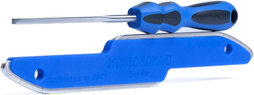 MusicNomad Diamond Coated Fret Crowning S-File and Fret End Dressing E-File Luthier & Guitar Tech Fret Tool Set (MN873)