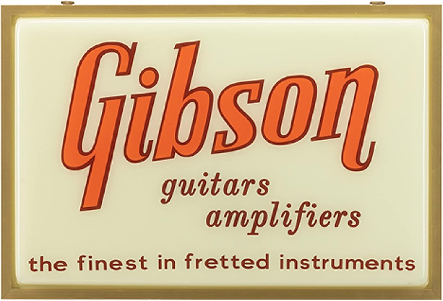 Gibson Vintage Lighted Sign, Guitars and Amplifiers